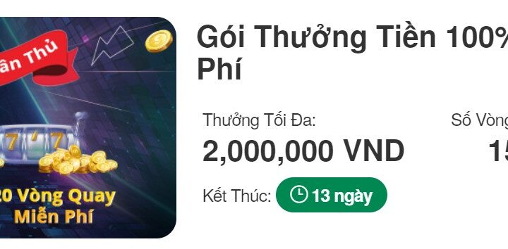 Gói Thưởng Tiền 100% Và Cược Miễn Phí ! Tại V9bet